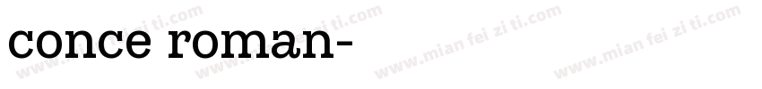 conce roman字体转换